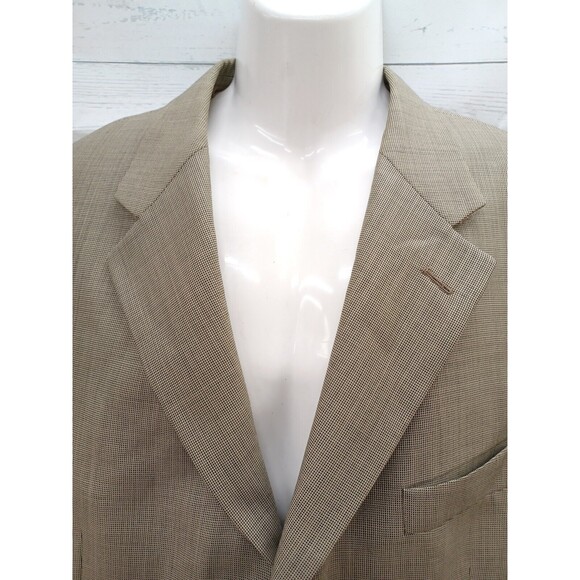 Evan Picone Mens 3 Button Pure Wool Blazer Sport Coat Brown Sz 43R - Picture 2 of 10
